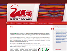 Tablet Screenshot of elektrobockova.cz